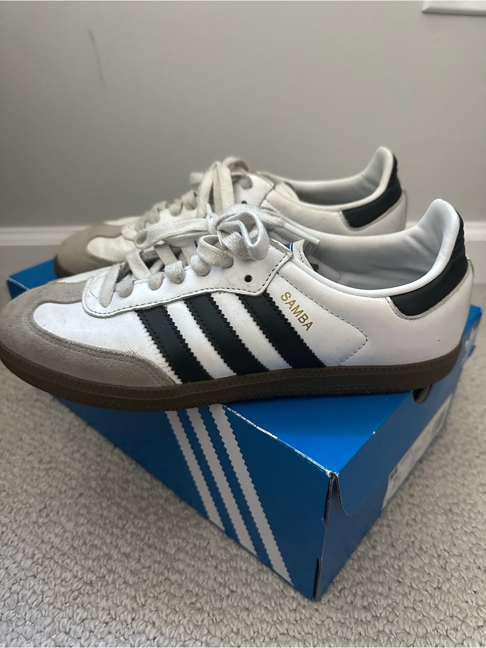 Adidas Samba OG Black and White Low-Profile Sneakers
